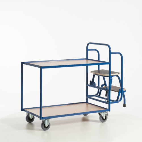 Tischwagen mit 2 Trittstufen (2 Etagen)